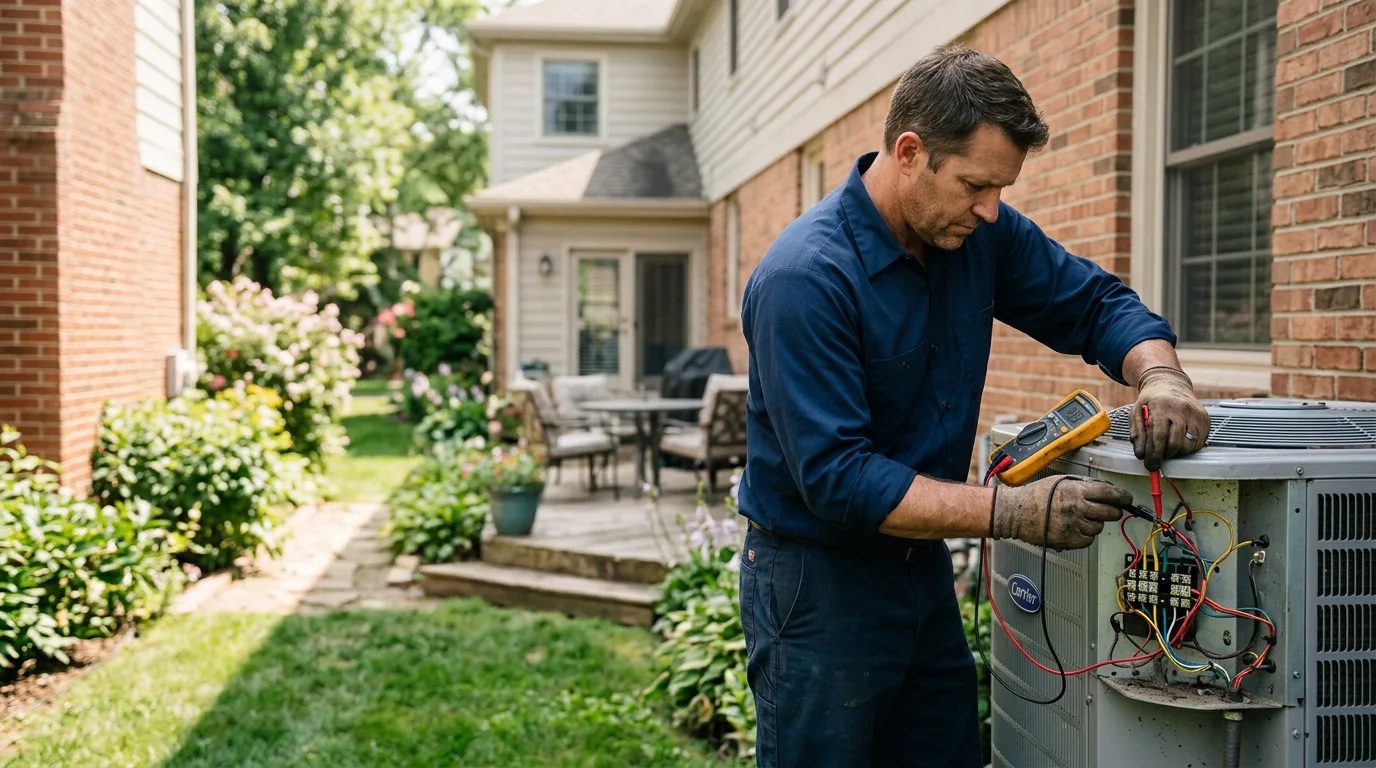 HVAC technician working near Freehold, NY